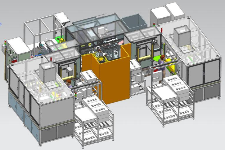 安全气囊装配产线 3D 图